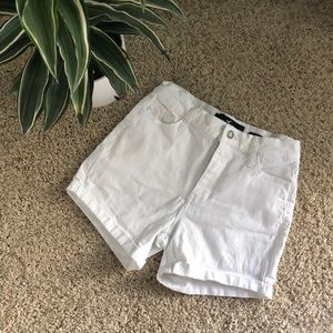 White high waisted shorts